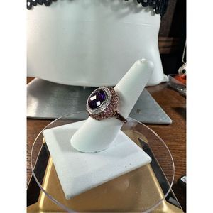 Rose Gold vermeil sterling silver amethyst ring